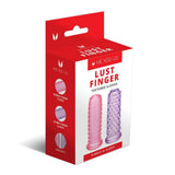 Me You Us Lust Finger Tip Textured Sleeve Set Ribbed Masturbation Stimulation 2 Pack