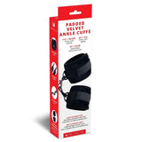 Me You Us Padded Velvet Ankle Cuffs Soft Velcro Bondage Restraints
