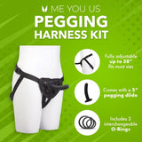 Me You Us Pegging Harness Kit Beginners 5" Strap-On Anal Sex Dildo