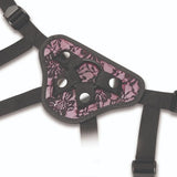 Me You Us Pink Lace Harness with Bullet Pocket Adjustable Strap-On Dildo