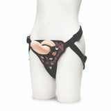 Me You Us Pink Lace Harness with Bullet Pocket Adjustable Strap-On Dildo