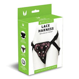 Me You Us Pink Lace Harness with Bullet Pocket Adjustable Strap-On Dildo