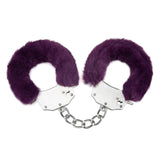 Me You Us Purple Furry Handcuffs Plush Faux Fur Metal Cuffs Safe Bondage Play