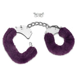 Me You Us Purple Furry Handcuffs Plush Faux Fur Metal Cuffs Safe Bondage Play