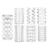 Me You Us Sensational Seven Textured Penis Sleeves Clear Shaft Sheath Set