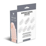 Me You Us Sensational Seven Textured Penis Sleeves Clear Shaft Sheath Set