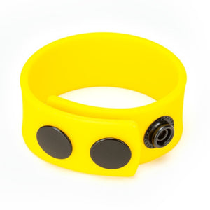 Me You Us Silicone Cock Strap Yellow Snap Stud Penis Ring Mens Erection Band Sex Aid