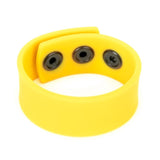 Me You Us Silicone Cock Strap Yellow Snap Stud Penis Ring Mens Erection Band Sex Aid