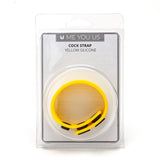 Me You Us Silicone Cock Strap Yellow Snap Stud Penis Ring Mens Erection Band Sex Aid