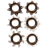 Me You Us Tickler Six Cock Ring Set Textured Smoke Penis Erection Aid