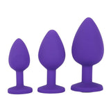 Me You Us Trio Of Jewels Butt Plug Set Purple Gem Stone Anal Training