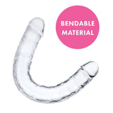 Me You Us UltraCock 15" Clear Jelly Double Ended Dildo Realistic Penis Sex Toy