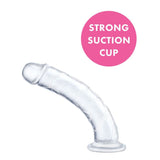 Me You Us Ultra Cock Clear Jelly 7 Inch Dong Realistic Translucent Penis Dildo Sex Toy