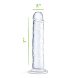 Me You Us Ultra Cock Clear Jelly 7 Inch Dong Realistic Translucent Penis Dildo Sex Toy