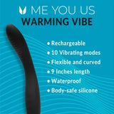 Me You Us Warming Vibe Black Flexible G-Spot Massager Vibrator Sex Toy