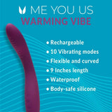 Me You Us Warming Vibe Purple Flexible G-Spot Massager Vibrator Sex Toy