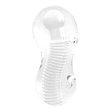 Me You Us Wave Sucker Stroker Clear Ribbed Male Masturbator Sex Toy
