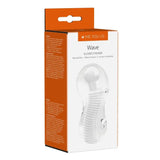 Me You Us Wave Sucker Stroker Clear Ribbed Male Masturbator Sex Toy