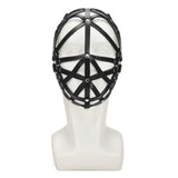 Me You Us Web Bondage Hood Faux Leather Strap Fetish Mask BDSM Power Play