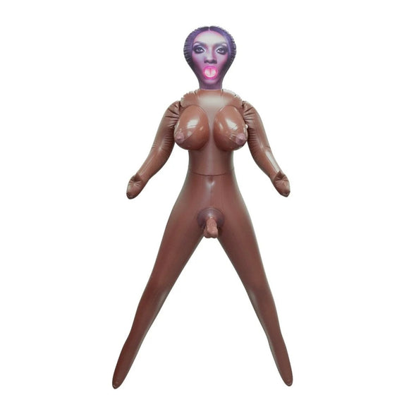 NMC Eager Bae Transsexual Love Doll Inflatable Black Realistic Dildo Blow Up Sex Toy