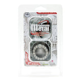 Maximum Metal Beaded Silicone Cock Ring Penis Erection Enhancer Band