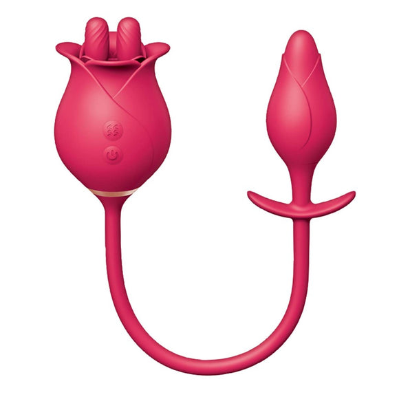 Nasstoys Clit-Tastic Tulip Finger Massager & Pleasure Anal Plug Red Clitoral Vibrator Sex Toy