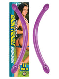 Double Trouble Slender Bender Purple Double Ended Dildo 17 Inch Long Twin Head Couples Sex Toy