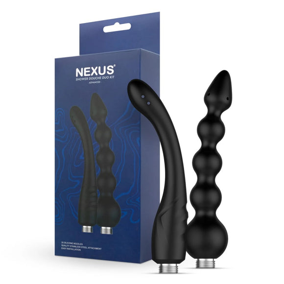 Nexus Shower Douche Duo Kit Advanced Anal Nozzle Head Attachments Clean Wash Set