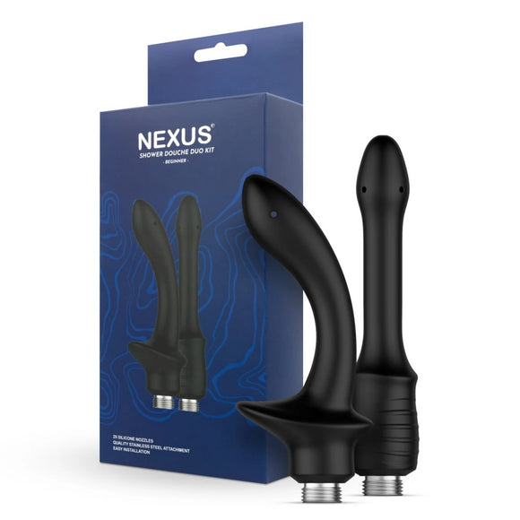 Nexus Shower Douche Duo Kit Beginner Anal Nozzle Head Attachments Clean Wash Set