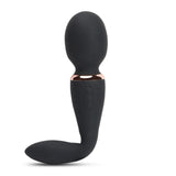 Nu Sensuelle Alluvion XLR8 Dual-Ended Bend Wand Massager Black Vibrator Sex Toy