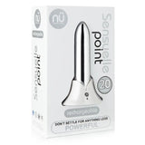 Nu Sensuelle Point Bullet Vibrator Silver Silicone Massager Vibe Sex Toy