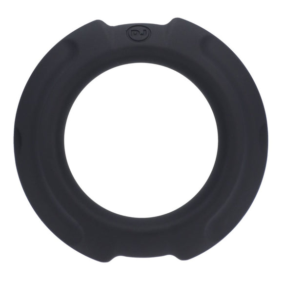 OptiMALE FlexiSteel Silicone Metal Core Cock Penis Ring Black 43mm