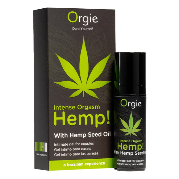 Orgie Hemp! Intense Orgasm Couples Intimate Arousal Gel Tingle Vibrating Serum 15ml