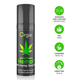 Orgie Hemp! Intense Orgasm Couples Intimate Arousal Gel Tingle Vibrating Serum 15ml
