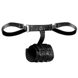 Ouch! Complete Arm Restraints Faux Leather Back Wrist Cuffs Bondage BDSM Fetish Play