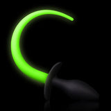 Ouch! Glow In The Dark Silicone Puppy Tail Butt Plug Doggy Fetish Anal Play Sex Toy