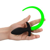 Ouch! Glow In The Dark Silicone Puppy Tail Butt Plug Doggy Fetish Anal Play Sex Toy