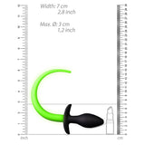 Ouch! Glow In The Dark Silicone Puppy Tail Butt Plug Doggy Fetish Anal Play Sex Toy