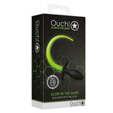 Ouch! Glow In The Dark Silicone Puppy Tail Butt Plug Doggy Fetish Anal Play Sex Toy