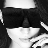 Ouch! Black Satin Curvy Eye Mask Soft Bondage Blindfold Sensory Play