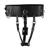 Ouch! Xtreme Leather Belt with Vibrator Holder Strap BDSM Bondage Fetish Play