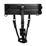 Ouch! Xtreme Leather Belt with Vibrator Holder Strap BDSM Bondage Fetish Play