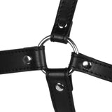 Ouch! Xtreme Head Harness Blindfold with Solid Ball Gag Bondage Fetish Play