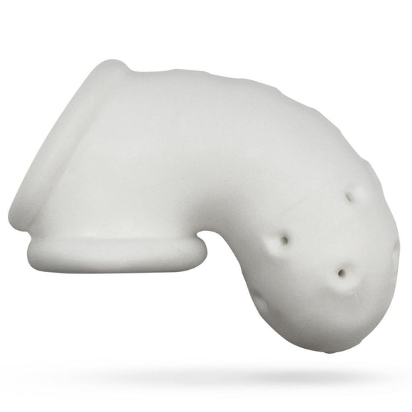 Oxballs Airlock Ventilated Silicone Male Penis Chastity Cage White Ice
