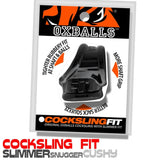 Oxballs Cocksling Fit Penis Ball Sling Ring Black Mens Erection Enhancer