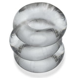 Oxballs Fat Willy Jumbo Cock Rings Clear 3 Pack Thick Penis Bands Stack