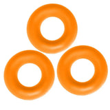 Oxballs Fat Willy Jumbo Cock Rings Orange 3 Pack Thick Penis Bands