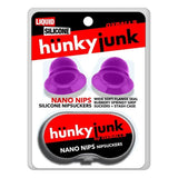 Oxballs Hunkyjunk Nano Nips Nipple Suckers Purple Silicone Suction Cups