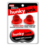 Oxballs Hunkyjunk Nano Nips Nipple Suckers Red Silicone Suction Cups