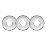 Oxballs Ringer Cock Ring 3 Pack Clear Penis Band Erection Enhancer Set